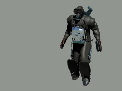 Military frogman 3D model