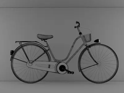  Bicycle Model No One Low-poly 3D model