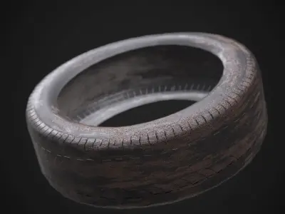 Low Poly Tyre Game Assest Free low-poly 3D model