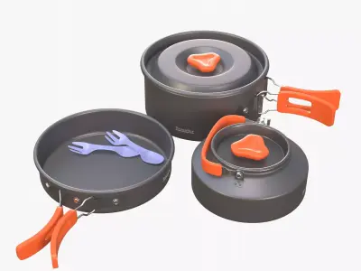 Traveler s tableware 3D model