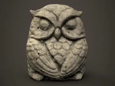 Owl Ornament  Low-poly 3D model
