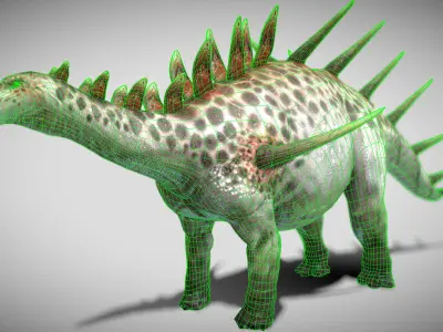 Kentrosaurus Low-poly 3D model