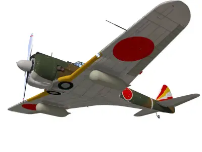 Ki43 Hayabusa type1 oscar 3D model