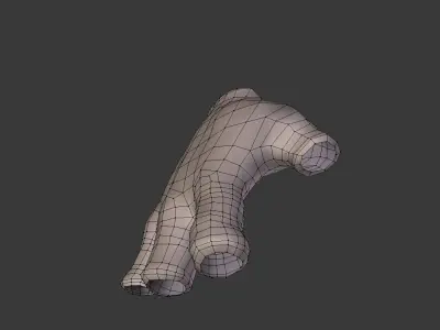 Fingerless Glove Low-poly 3D model