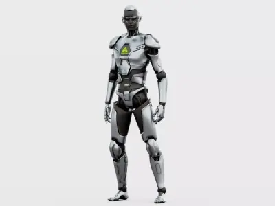  CYBORGTOPIA B-25 Rigged for Unreal Engine - Unity - MIXAMO 3D model
