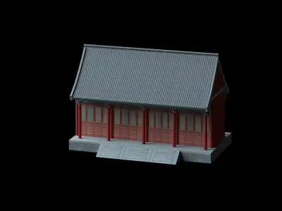 Ancient Chinese Architecture 03 Low-poly 3D model
