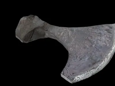 Axe Head Lowpoly Low-poly 3D model