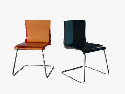 IKEA Transparent Chair Set Free 3D model