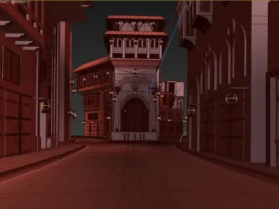 Exterior old street Cairo Egypt 3D model