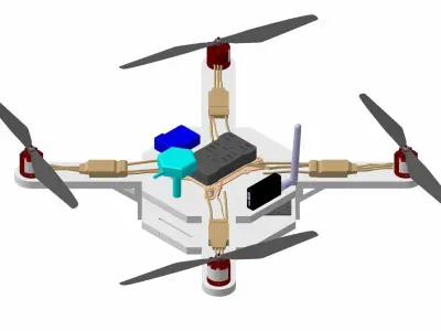 High-Precision 3D Drone Model - Fully Detailed and Textured 3D model