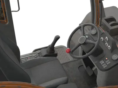 Realistic 3D Loader Truck Game-Ready Construction Vehicle Free low-poly 3D model