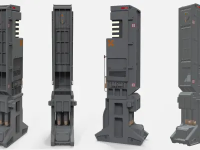sci-fi Architecture kitbash 6 3D model