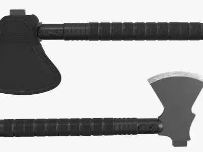 Survival and Camping Kit Low-poly 3D model