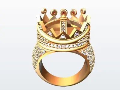 Tupac designed ring 3D print model