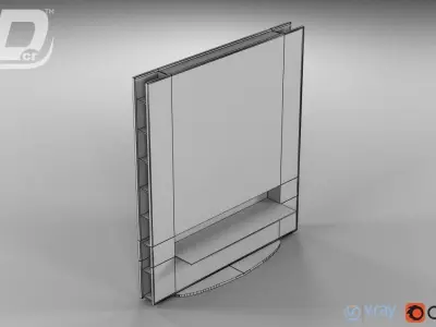 TV Wall Free 3D model