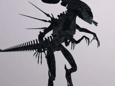 Alien Queen Rigged Low-poly 3D model