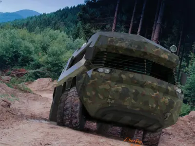 CherAn BTR Camper 02 Free 3D model