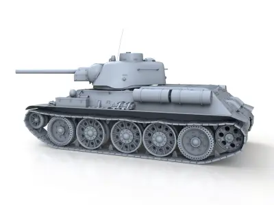 T-34-76 UZTM - Model 1943 - Soviet Medium Tank  3D model