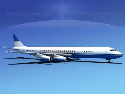 Douglas DC-8-63 Corporate 1 3D model