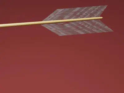 Arrow with stone 3D model