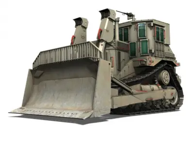 Armored D9R Bulldozer Doobi 3D model