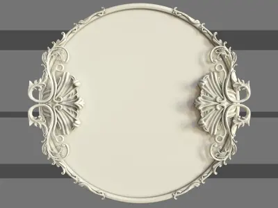 Wood Curving Mirror Free 3D model