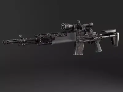 M14 EBR sniper rifle 3D model