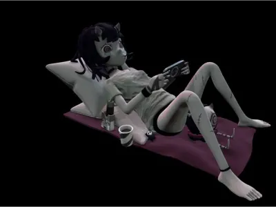 based on illustration by deadslug Low-poly 3D model