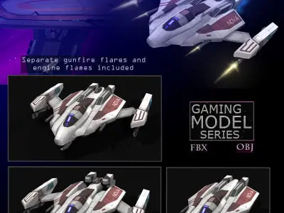 Space Battle Ships 3D Model Collection