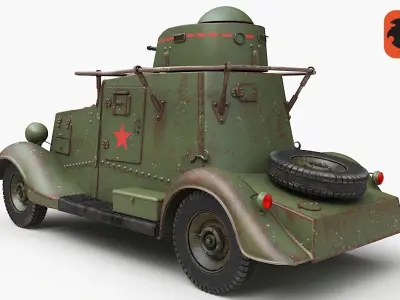 FAI M Armoured Car Corona 3D model
