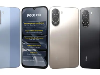 Xiaomi Poco C81 All Colors 3D model