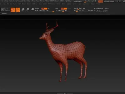 T-Deer sculpture Free 3D model