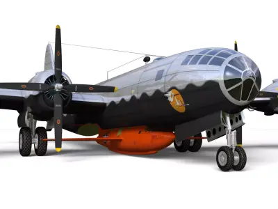 bell X-1 and Boeing B-29 3D model
