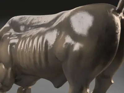 WallStreet Bull Sculpture 3D model