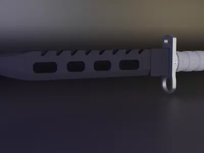 Styled Knife Low-poly 3D model