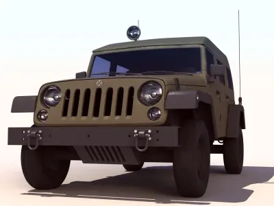 Wrangler Military Jeep -  Sufa 3 3D model