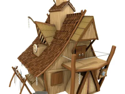 Game Ready Viking Blacksmith Low Poly Low-poly 3D model