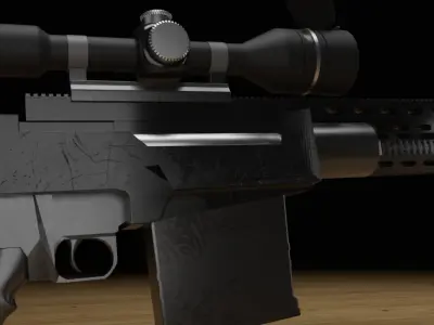 AS-50 Sniper Rifle 3D model