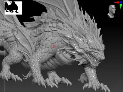 zbrush ztl beast variation terror  3D model