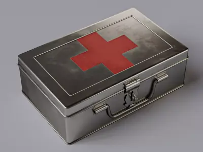 First Aid Kit ARVR Optimized PBR Low-poly 3D model