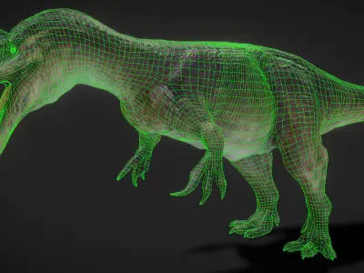 Baryonyx  Low-poly 3D model