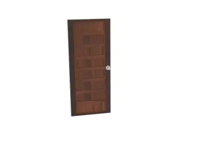 Strip Stack Wood Door Low-poly 3D model