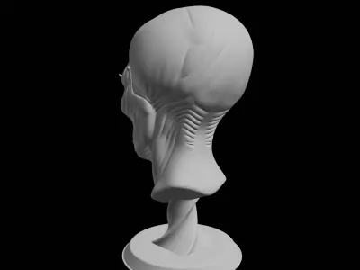 Reptilian Alien Head 3D Print Model Scaled Extraterrestrial S... 3D print model purchase