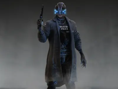 Sci Fi Military Police  Low-poly 3D model