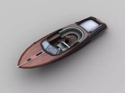 Yacht Luxury Low-poly 3D model