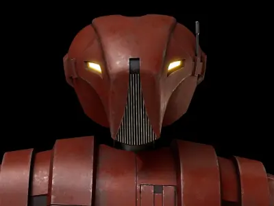 HK-47 KOTOR Low-poly 3D model