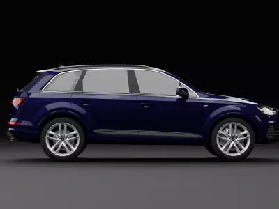 Audi Q7 Tfsi e Dark Blue 3D model