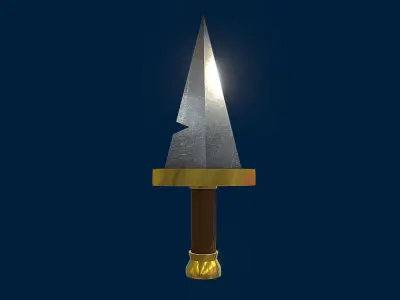 Clash Royale Goblin Dagger Very Low Poly Free low-poly 3D model