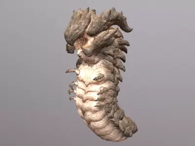 SandWorm SandMonster WormBoss Attack   3D model