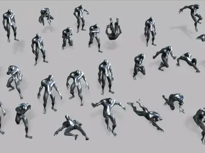 METAL MAN WITH MANY MOTIONS FOR ADVENTURE 3D model